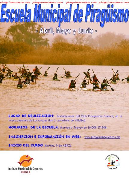 CURSO TRIMESTRAL INICIACIÓN PIRAGÜISMO ADULTOS