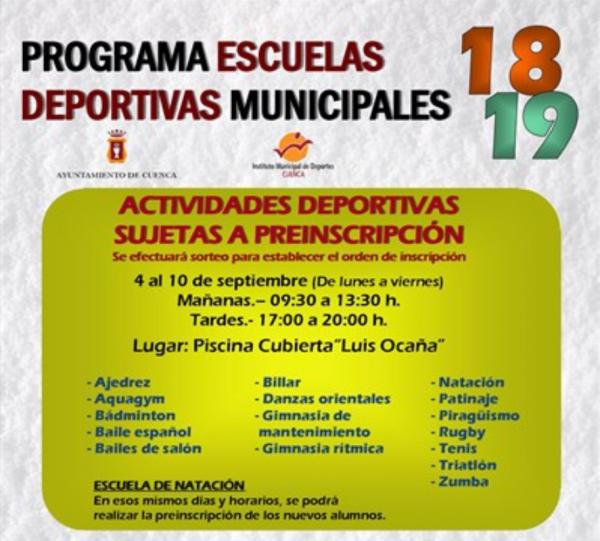 PREINSCRIPCIONES PARA LOS CURSOS DE INVIERNO Y PRIMAVERA