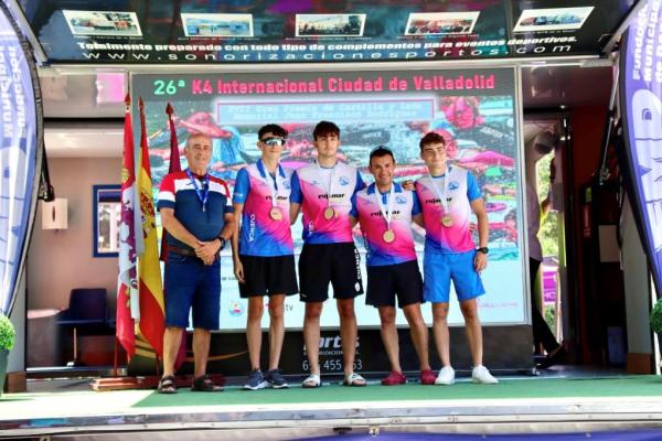 Medalla de oro para el C4 del Piragüismo Cuenca en el XXVI Trofeo Internacional de Valladolid.