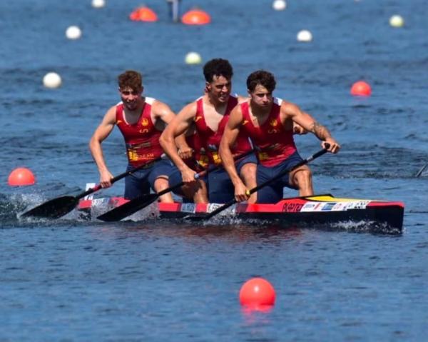 David Olivares roza el podio con el K4 de la Selección en el Mundial Sub-23 de Canadá