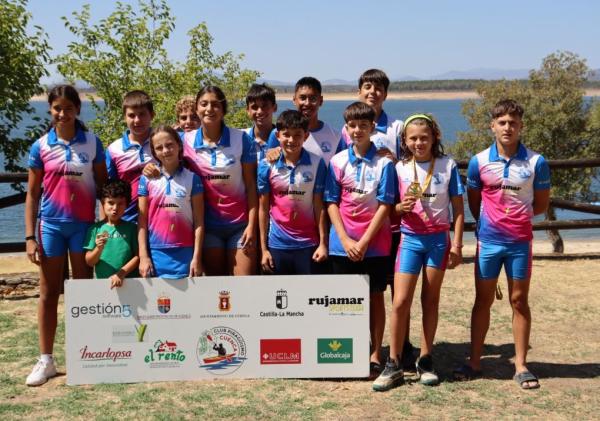 El Club Piragüismo Cuenca brilla con su cantera en los Juegos de Extremadura